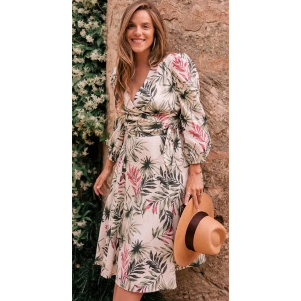 Gal Meets Glam Stevie Palm Print Skirt Dress Set Size 2/4 NEW